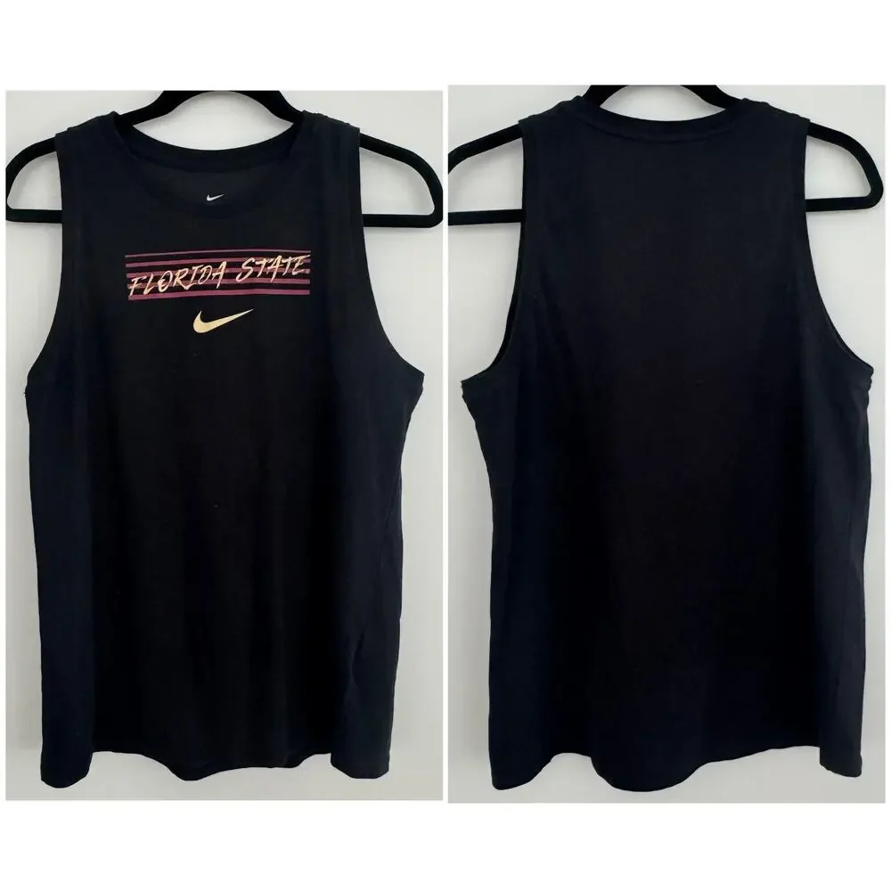 Nike FSU Florida State Seminoles Dri-Fit Tank Top in Black